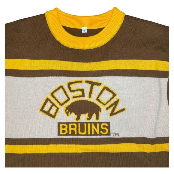 Vintage-Inspired Boston Bruins Knit Sweater S - Picture 3 of 5